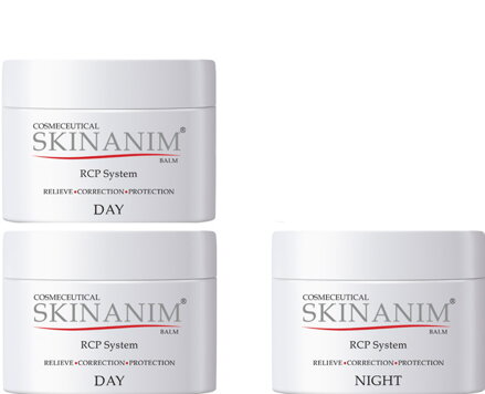 Balzám na atopický ekzém - sada 2x denní a 1x noční balzám Skinanim